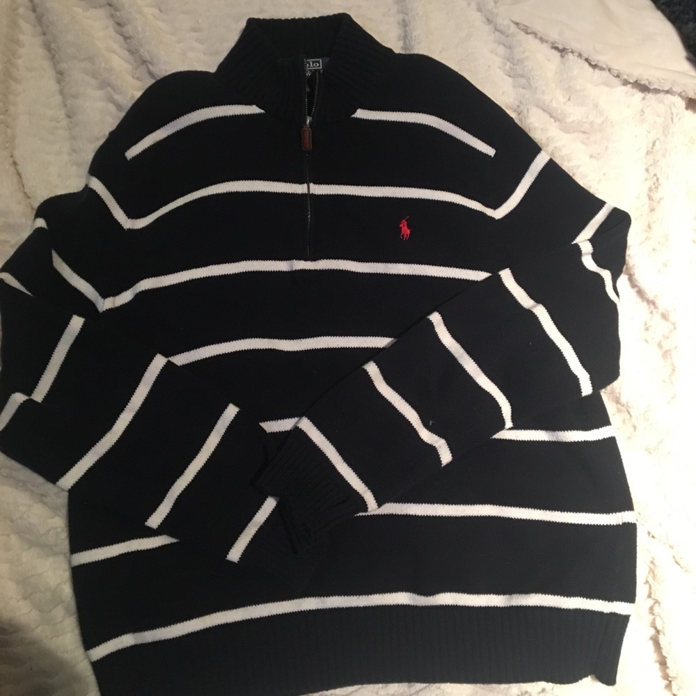 Polo half zip sweater